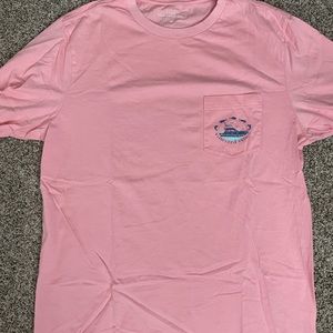 Mens Vineyard Vines T-Shirt - Pink Mens Medium - Fishing Boat